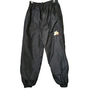 Y2K FUBU Windbreaker Pants Mens L Black Joggers Hip Hop Rap Streetwear FLAWS